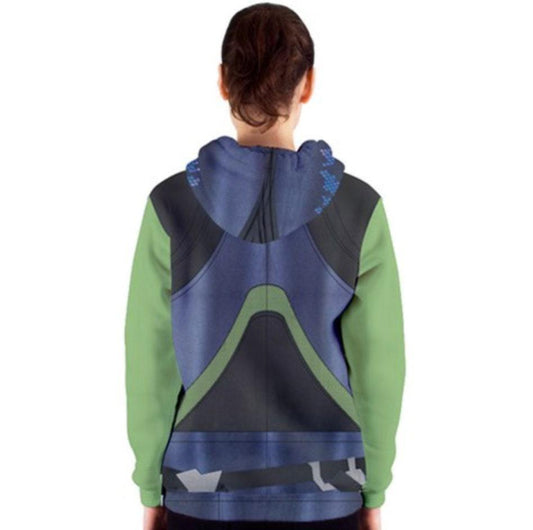 Unisex Gamora Inspired Zipper Hoodie