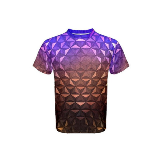 Men's Epcot Nighttime Spaceship Earth Inspired Short Sleeve Shirt