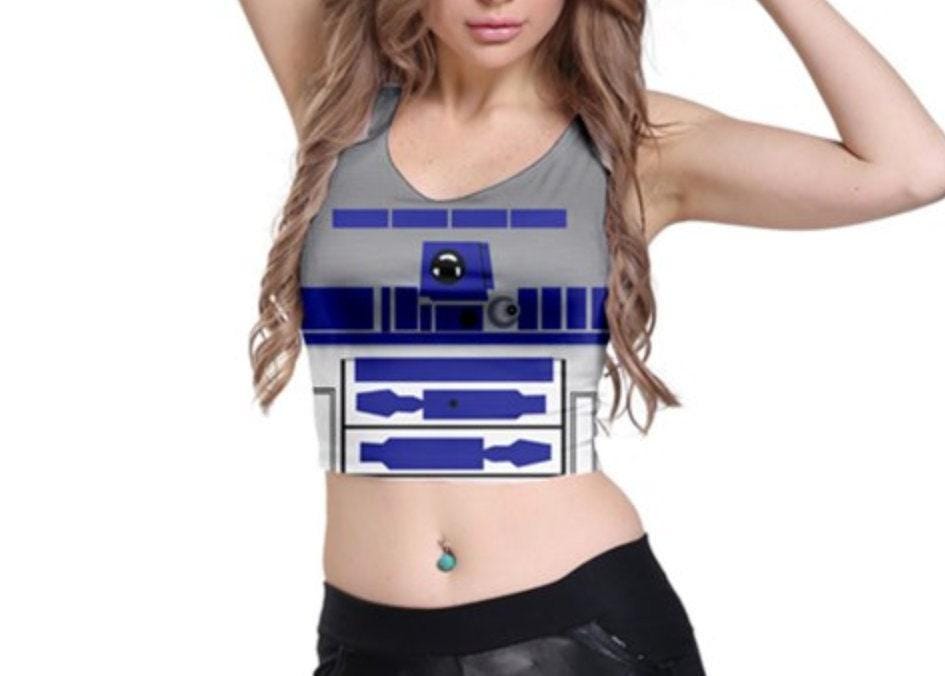 R2D2 Inspired Crop Top