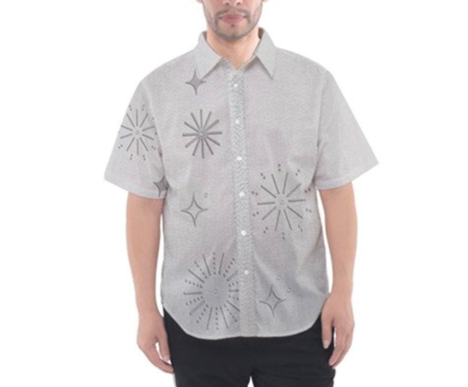 Mickey 100th Anniversary Inspired Short Sleeve Button Down Shirt