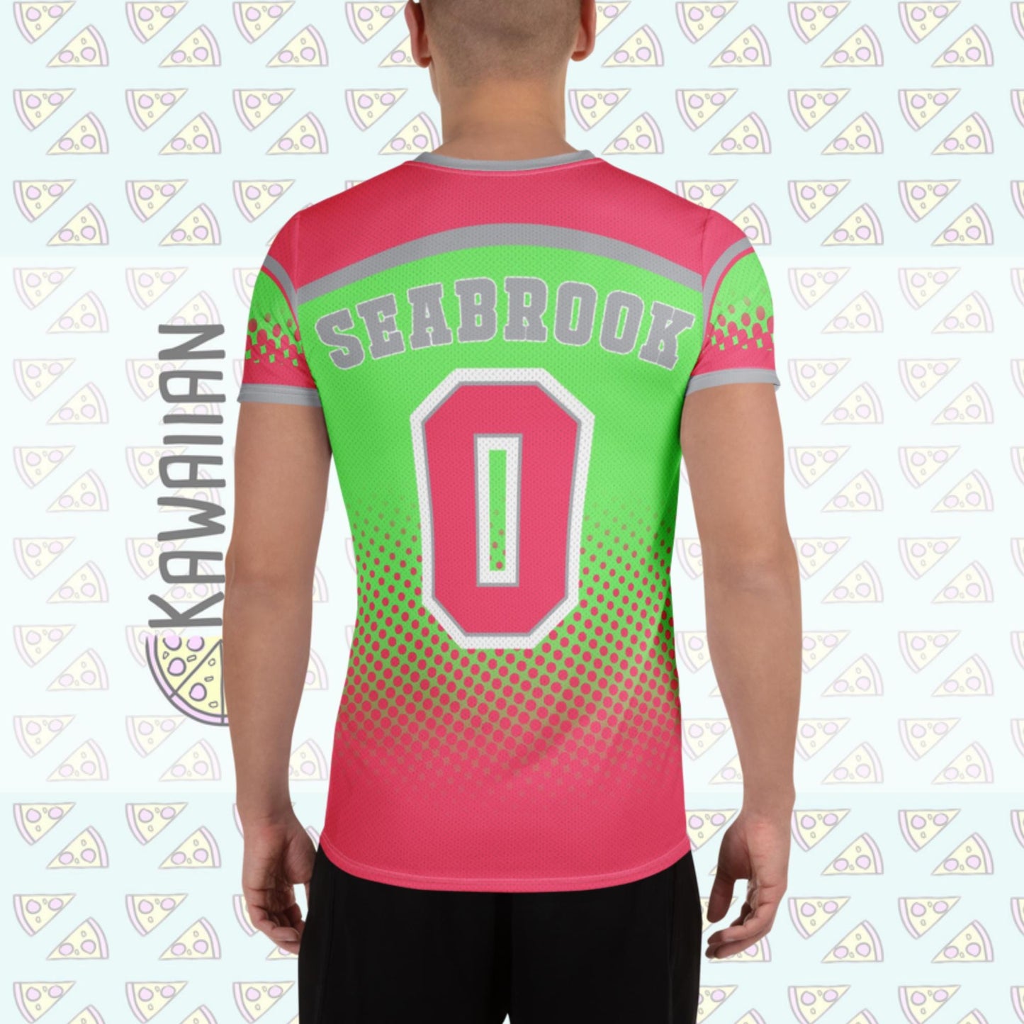 Men's Zed Zombies Inspired All-Over Print Athletic T-shirt