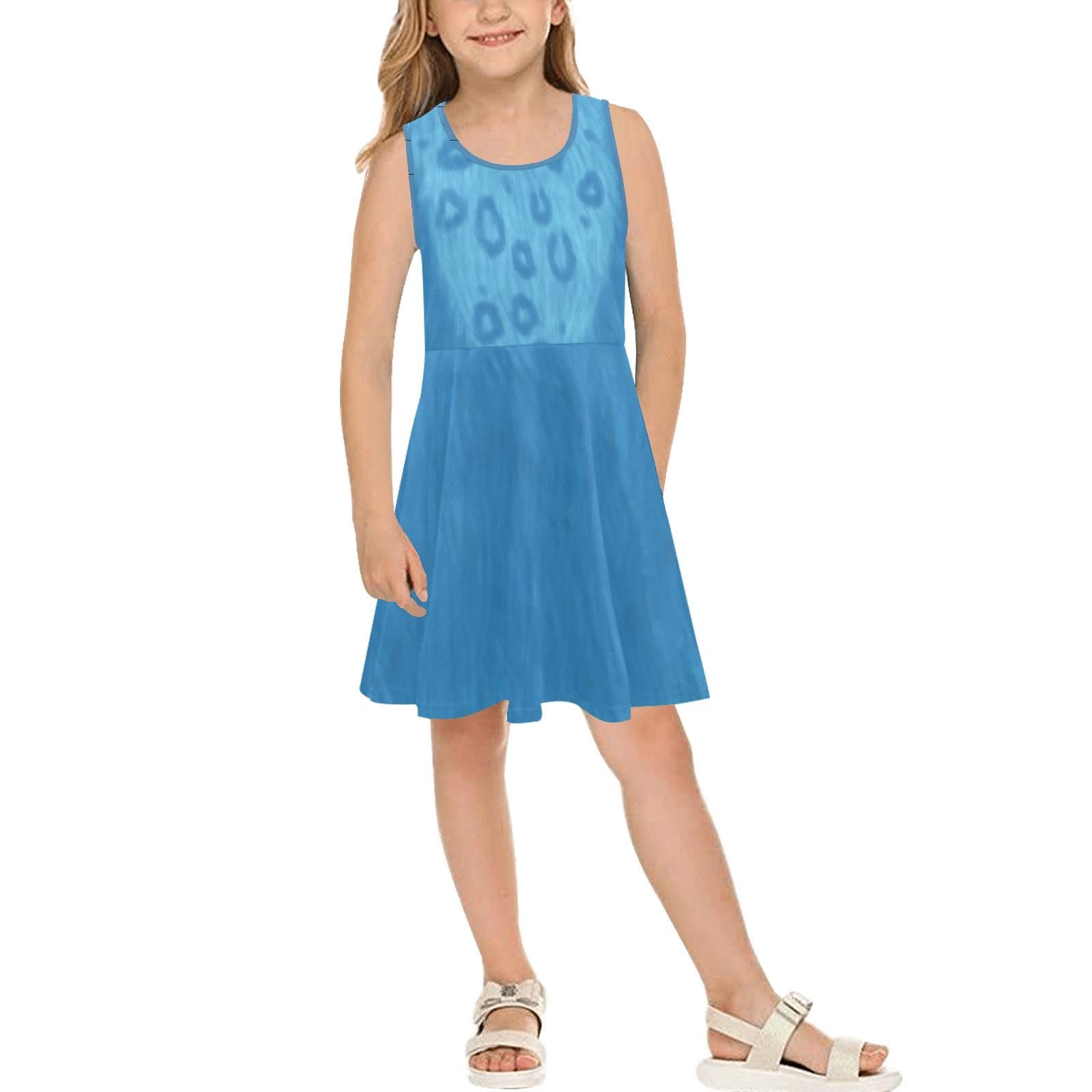 Kid's Derpy Tiger Inspired Sleeveless Skater Dress