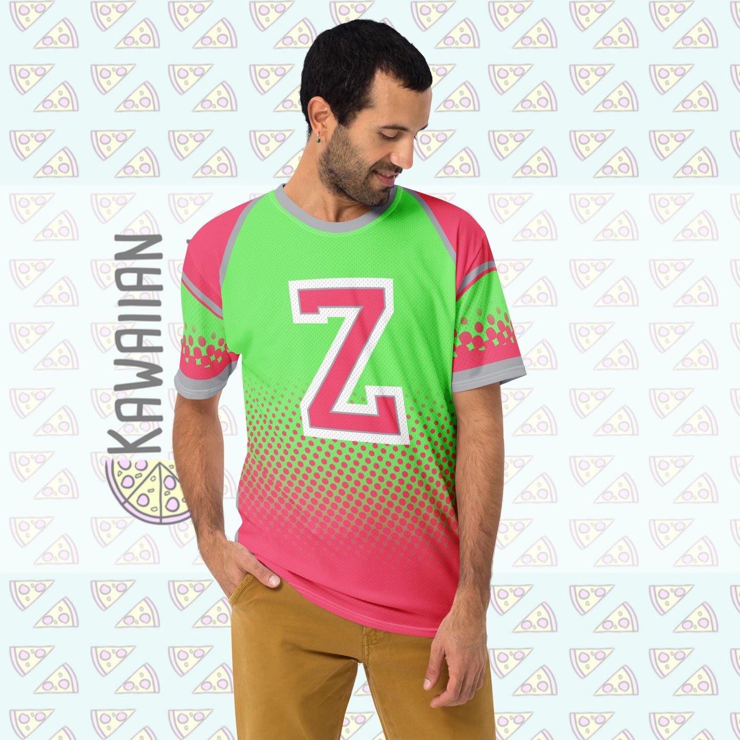 Men's Zed Zombies Inspired All-Over Print Athletic T-shirt
