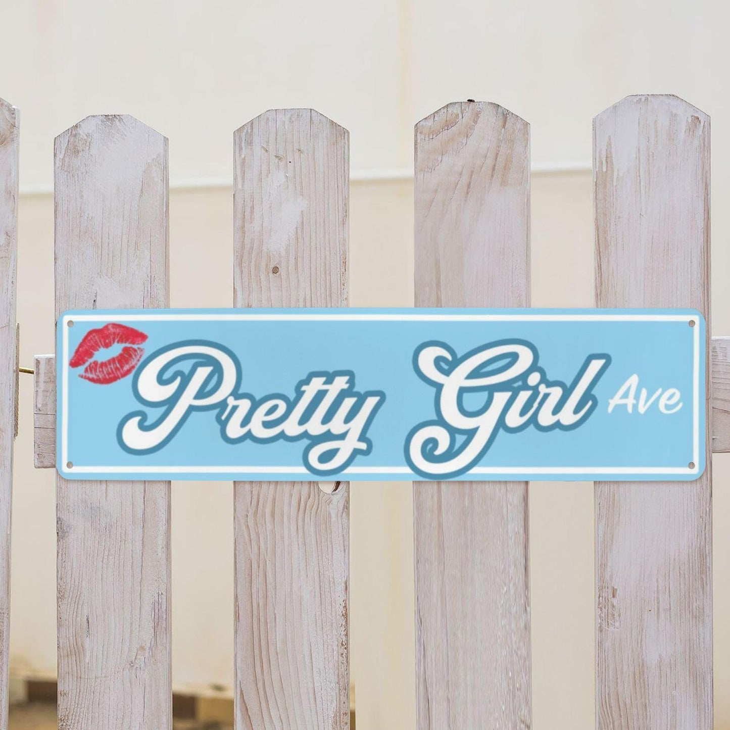 Pretty Girl Avenue Metal Street Sign 16"x4"
