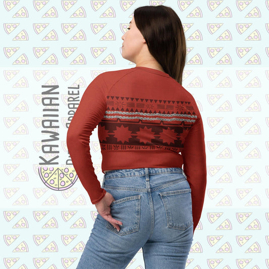 Moana Inspired Recycled long-sleeve crop top