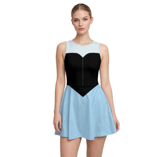 Ariel Inspired Short Sleeve Athletic Dress with shorts