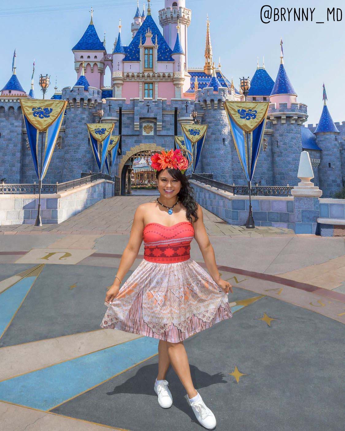 Moana Inspired Sweetheart Skater Dress