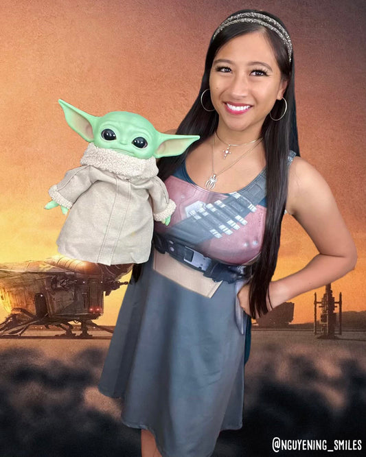 Mando Inspired Sleeveless Flare Dress