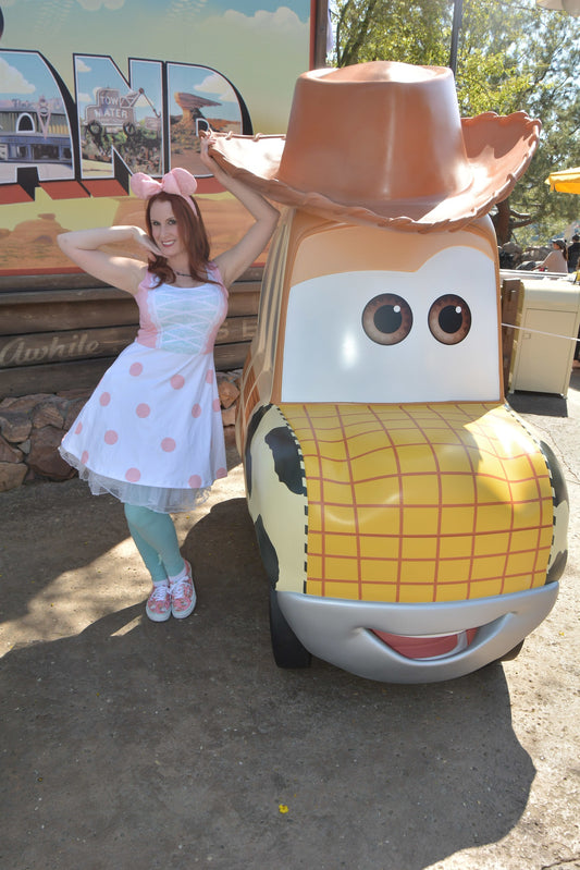 Bo Peep Inspired Sleeveless Flare Dress