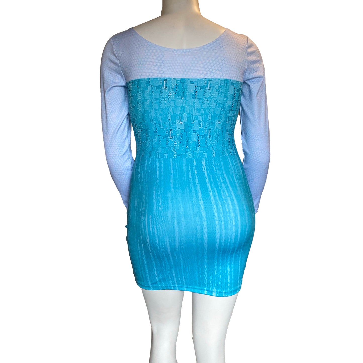 Elsa Inspired Long Sleeve Bodycon Dress