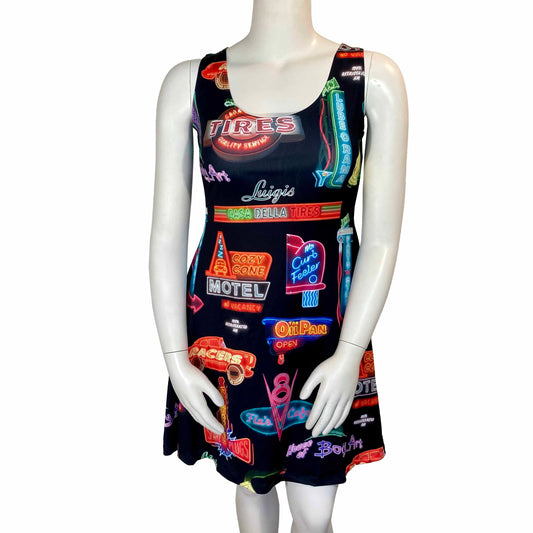 Cars Land Neon Inspired Sleeveless Flare Dress