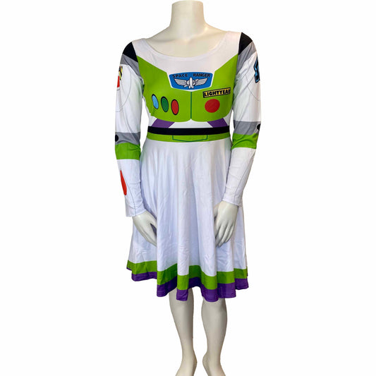 Buzz Lightyear Inspired Long Sleeve Skater Dress