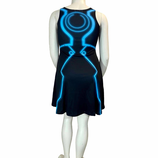 Tron Legacy Inspired Sleeveless Flare Dress