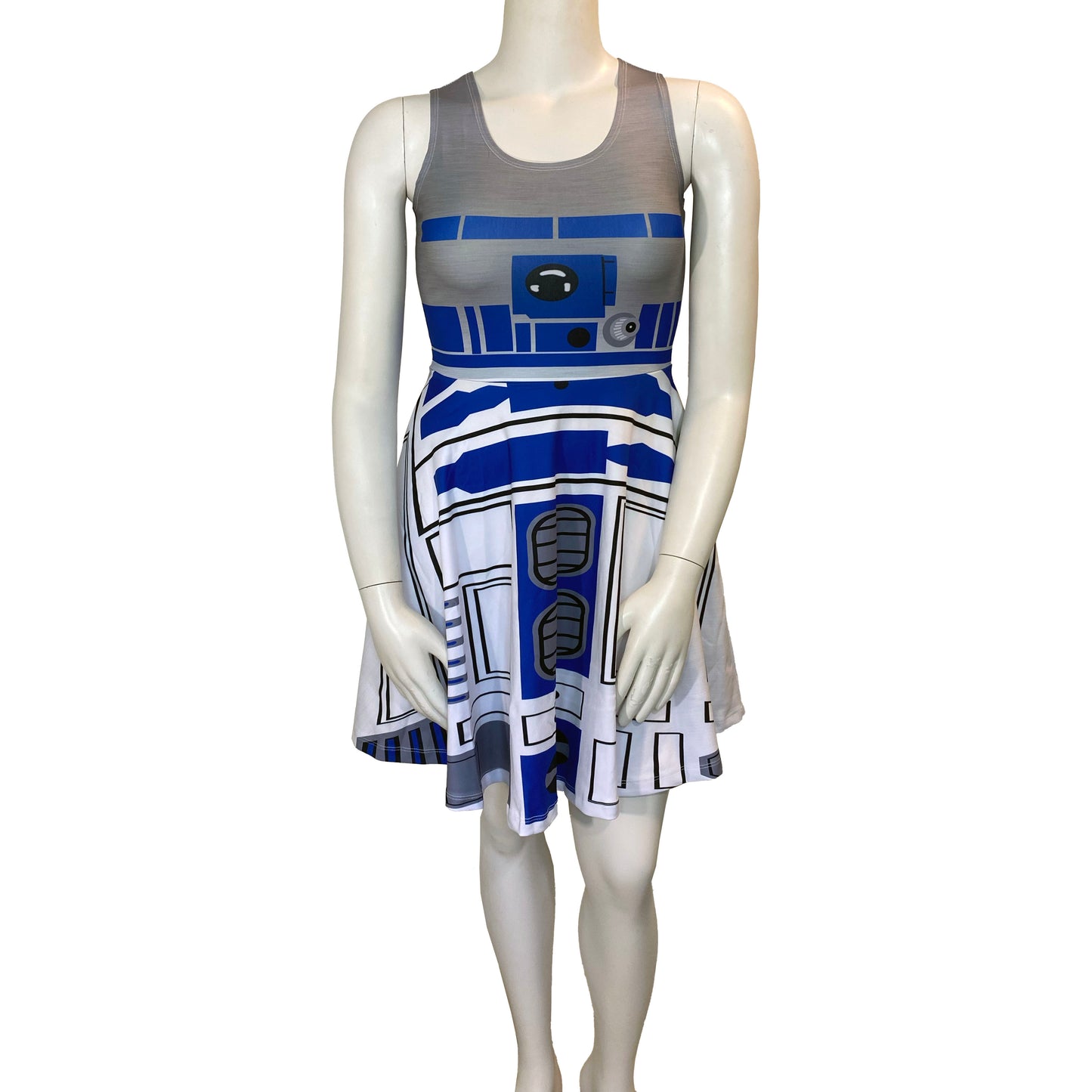 R2 Inspired Sleeveless Flare Dress