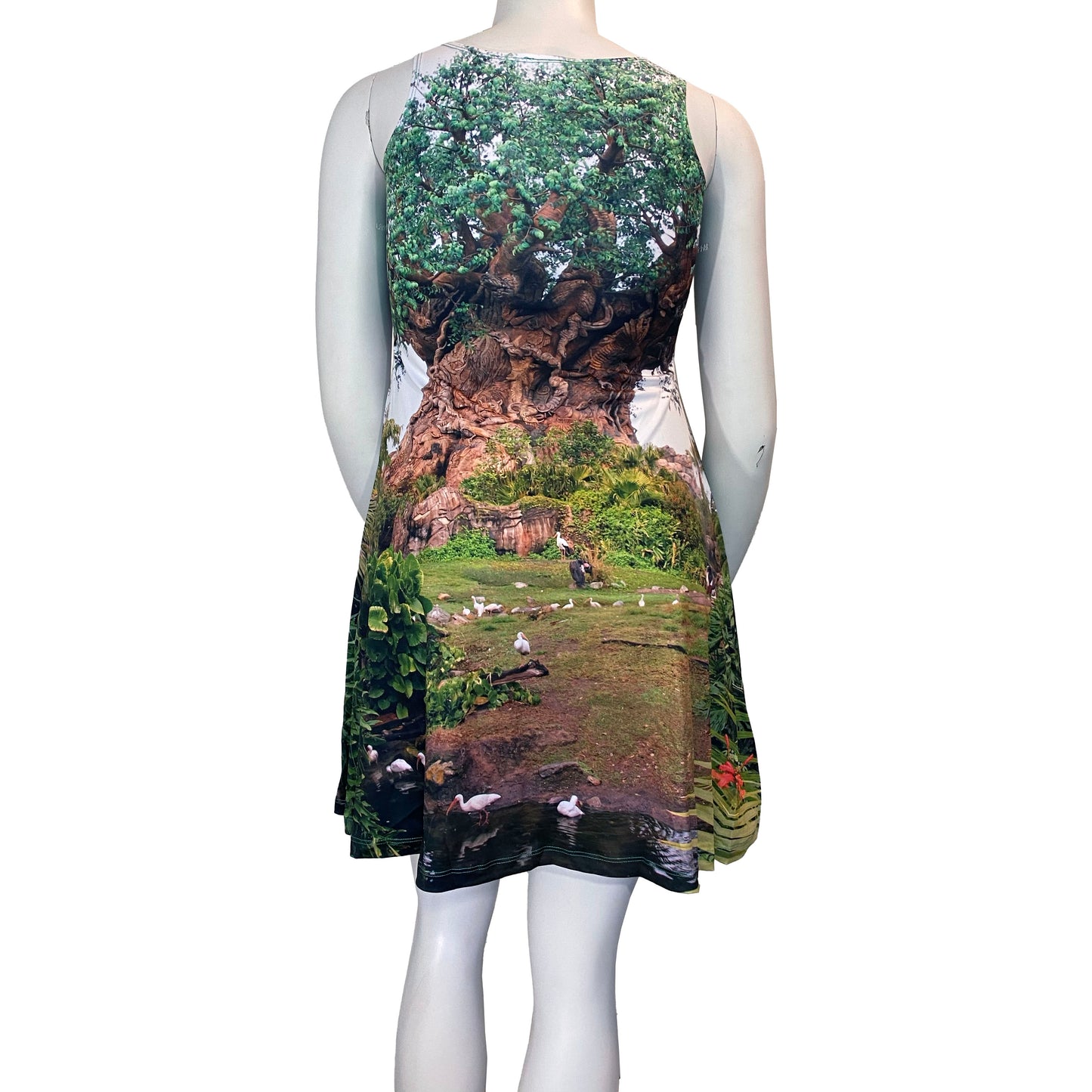 Tree of Life Animal Kingdom Inspired Sleeveless Flare Dress