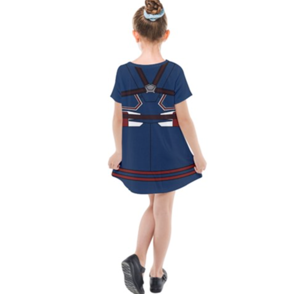 Kid's Captain Carter What If... Inspired Short Sleeve Dress