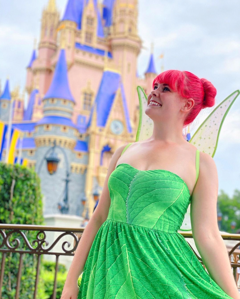 Tinker Bell Inspired Leaf Sweetheart Skater Dress