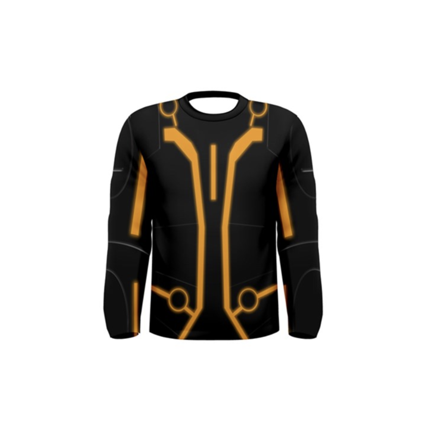 Men's Orange Tron Inspired Long Sleeve Shirt