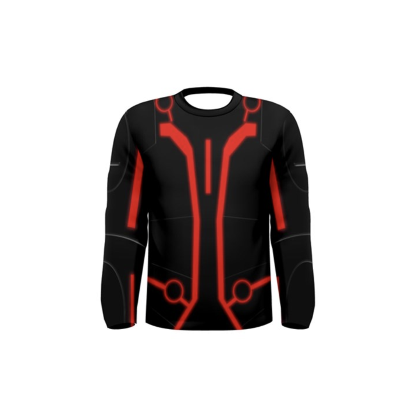 Men's Red Tron Inspired Long Sleeve Shirt