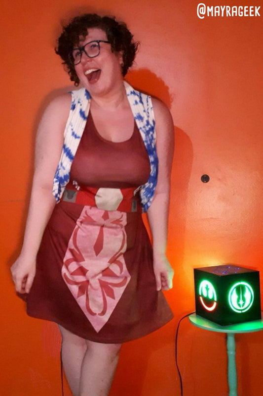Ahsoka Inspired Sleeveless Flare Dress