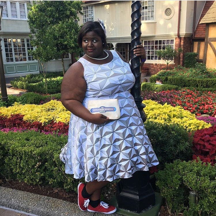 RUSH ORDER: Epcot Spaceship Earth Inspired Skater Dress