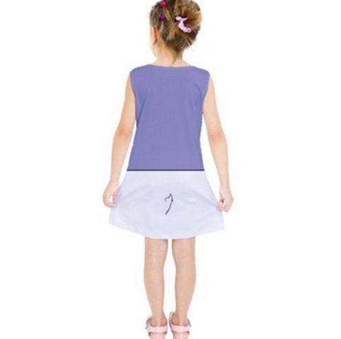 Kid's Daisy Duck Inspired Sleeveless Dress