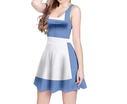 Town Belle Beauty and the Beast Inspired Sleeveless Dress
