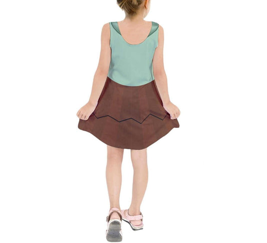 Kid's Vanellope Von Schweetz Wreck-It Ralph Inspired Sleeveless Dress