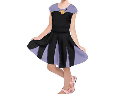 Kid&#39;s Ursula The Little Mermaid Inspired Short Sleeve Dress