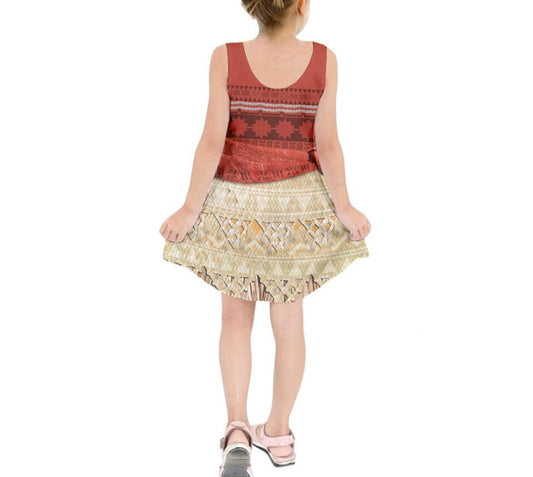 Kid's Moana Inspired Sleeveless Dress