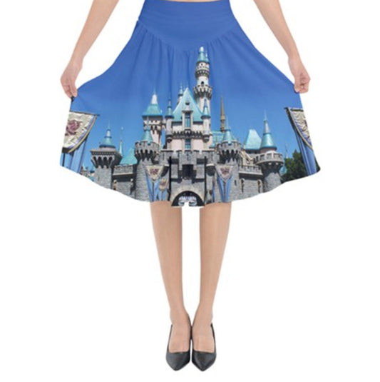 Sleeping Beauty Castle Inspired Flared Midi Skirt