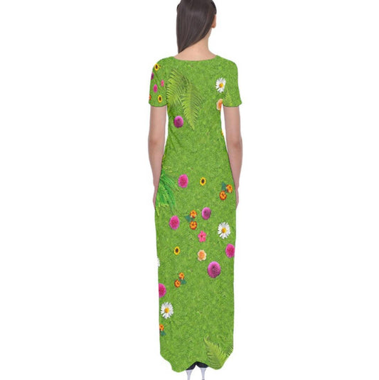 Te Fiti Moana Inspired Short Sleeve Maxi Dress