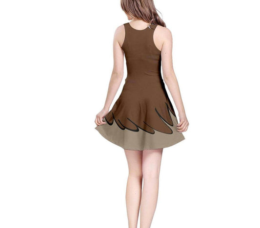 Fifi Feather Duster Beauty and the Beast Inspired Sleeveless Dress