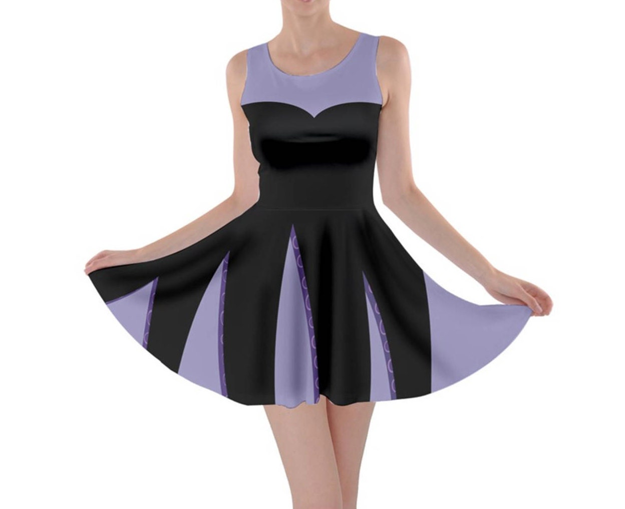 RUSH ORDER: Ursula (No Necklace) Little Mermaid Inspired Skater Dress