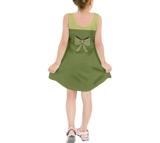 Kid's Green Bimbette Beauty and the Beast Inspired Sleeveless Dress