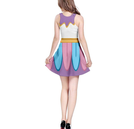 Mrs. Potts Beauty and the Beast Inspired Sleeveless Dress