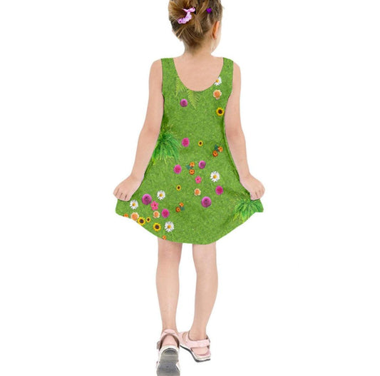 Kid's Te Fiti Moana Inspired Sleeveless Dress