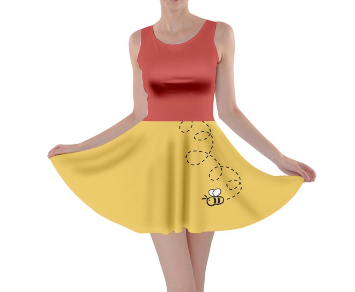 RUSH ORDER: Winnie the Pooh Inspired Skater Dress