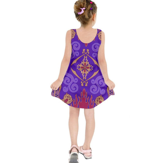 Kid's Aladdin Magic Carpet Inspired Sleeveless Dress