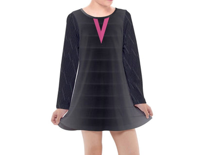 Kid&#39;s Edna Mode The Incredibles Inspired Long Sleeve Dress