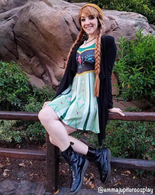 Anna Coronation Frozen Inspired Sleeveless Dress