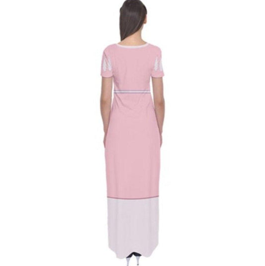 Ariel Princess The Little Mermaid Inspired Short Sleeve Maxi Dress