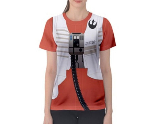 Women&#39;s Poe Dameron Rebel Pilot Star Wars Inspired Shirt