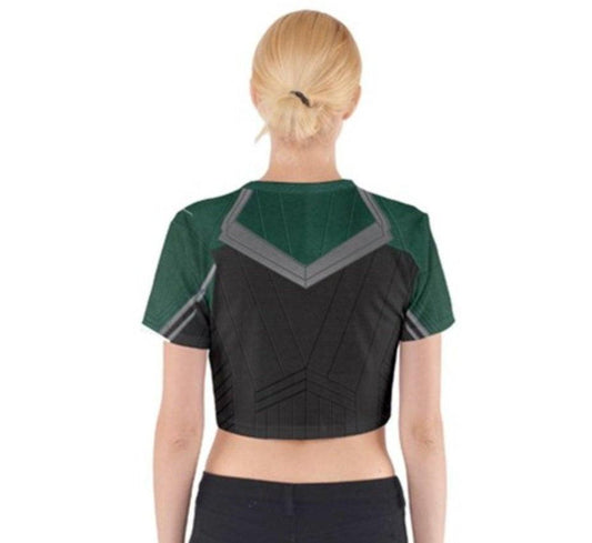 Captain Marvel Starforce Inspired Crop Top