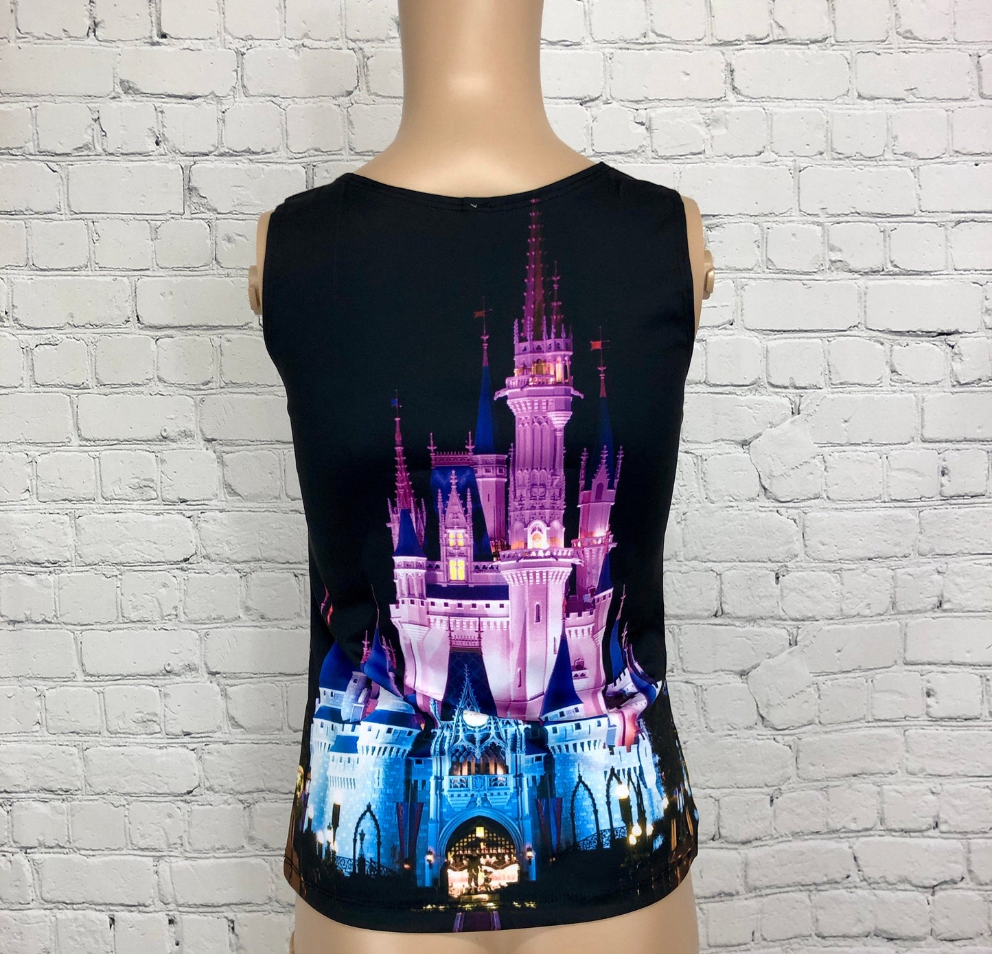 Women's Nighttime Cinderella Castle Inspired Tank Top