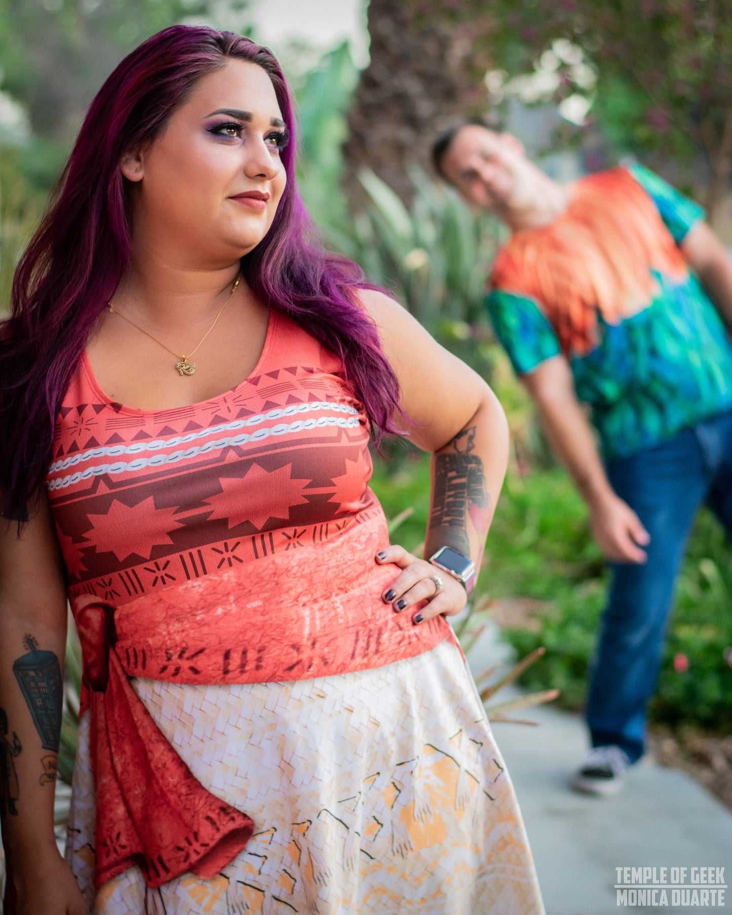 Moana Inspired Sleeveless Dress