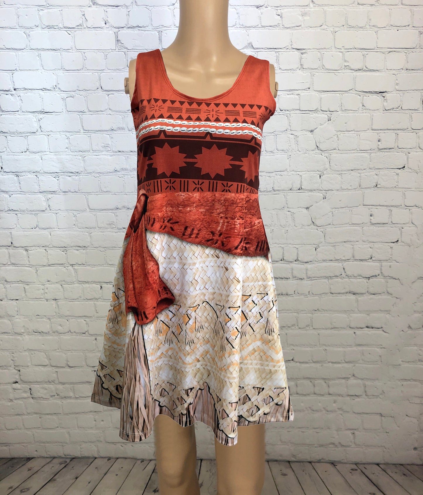 Moana Inspired Sleeveless Dress