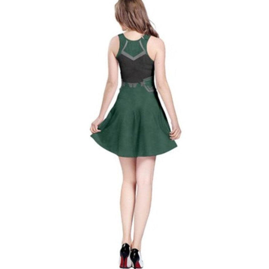 Kree Starforce Captain Marvel Inspired Sleeveless Dress
