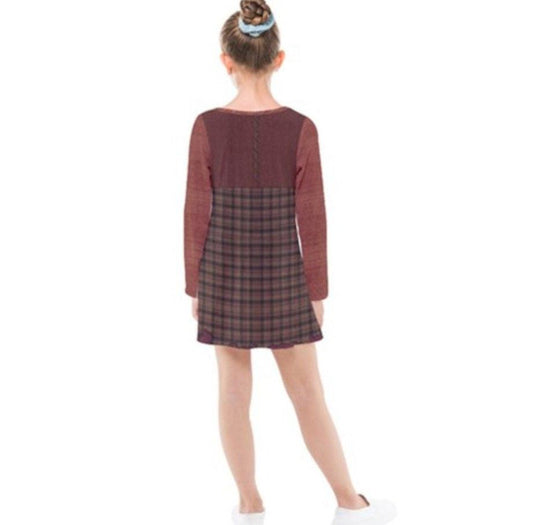 Kid's Mary Sanderson Hocus Pocus Inspired Long Sleeve Dress