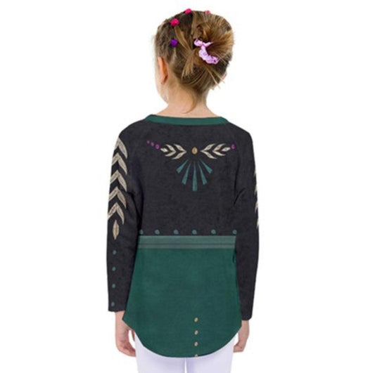 Kid's Queen Anna Frozen 2 Inspired Long Sleeve Shirt